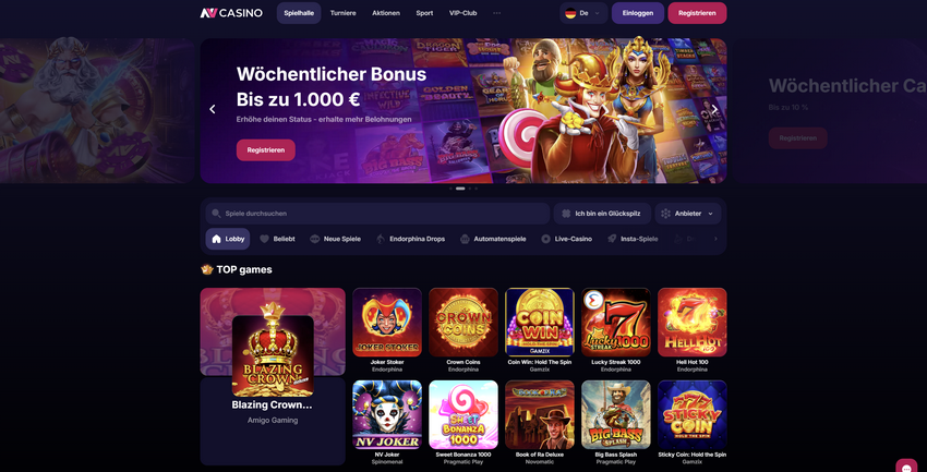 Anmeldelse af NV Online Casino Anmeldelse af NV Online Casino